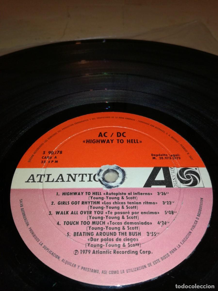 Discos de vinilo: AC/DC-HIGHWAY TO HELL-ORIGINAL ESPA&Ntilde;OL 1979 - Foto 3