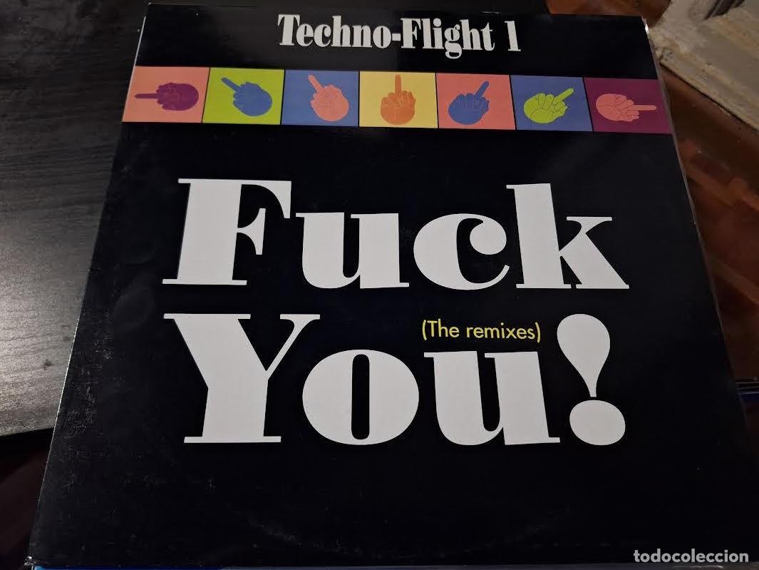 Discos de vinilo: TECHNO FLIGHT 1 - FUCKK YOU 12&rdquo; MAXI MAX 1992 - TECHNO - Foto 1