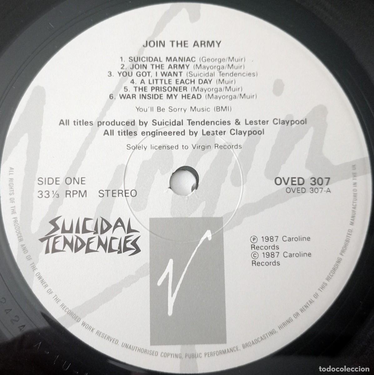 Discos de vinilo: LP SUICIDAL TENDENCIES - JOIN THE ARMY - Foto 4