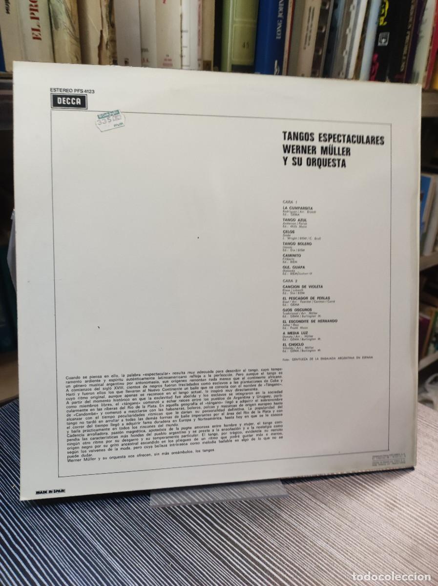 Discos de vinilo: Werner M&uuml;ller Y Su Orquesta &ndash; Tangos Espectaculares - Foto 2