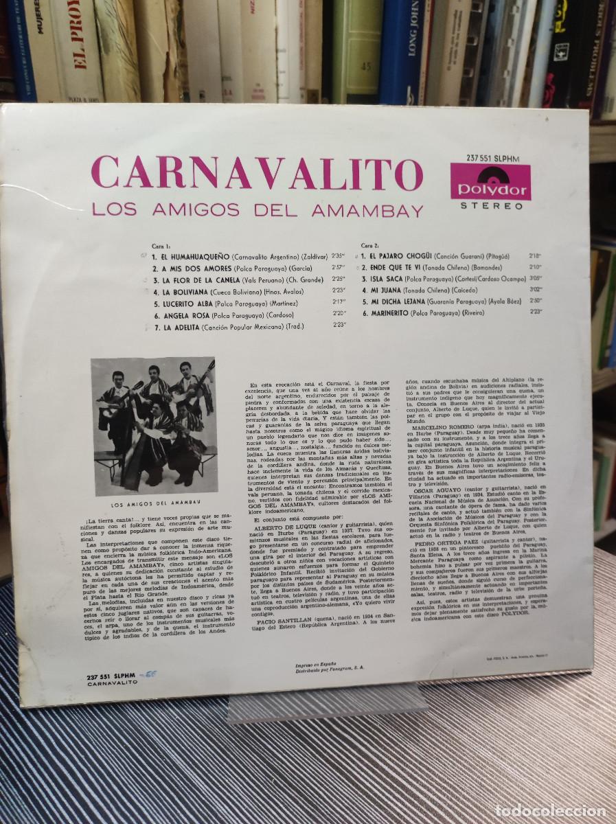 Discos de vinilo: Los Amigos Del Amambay &ndash; Carnavalito - Foto 2