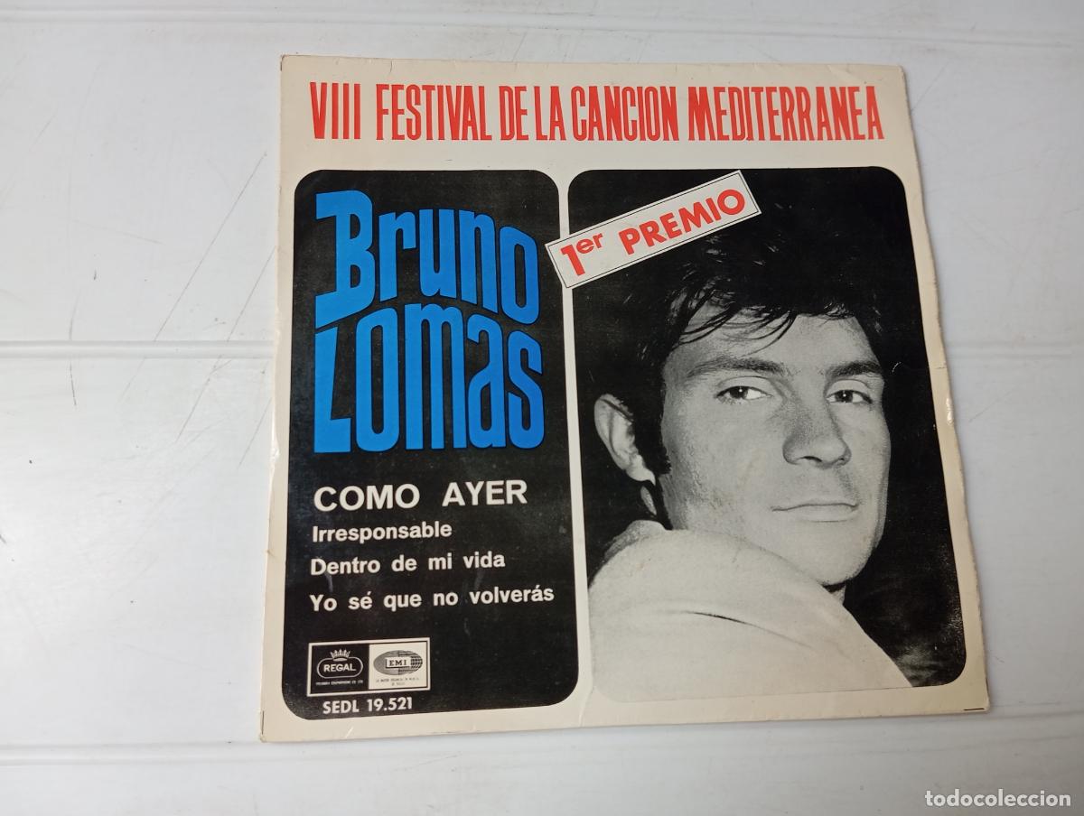 Discos de vinilo: SINGLE BRUNO LOMAS - COMO AYER - Foto 1