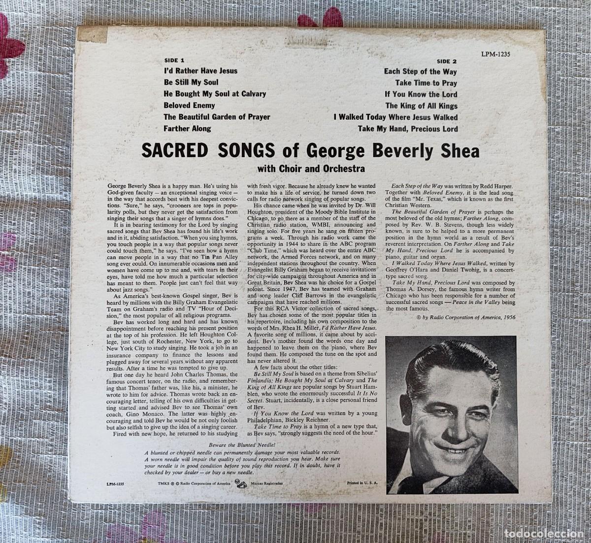 Discos de vinilo: GEORGE BEVERLY SHEA .- SACRED SONGS. - Foto 2