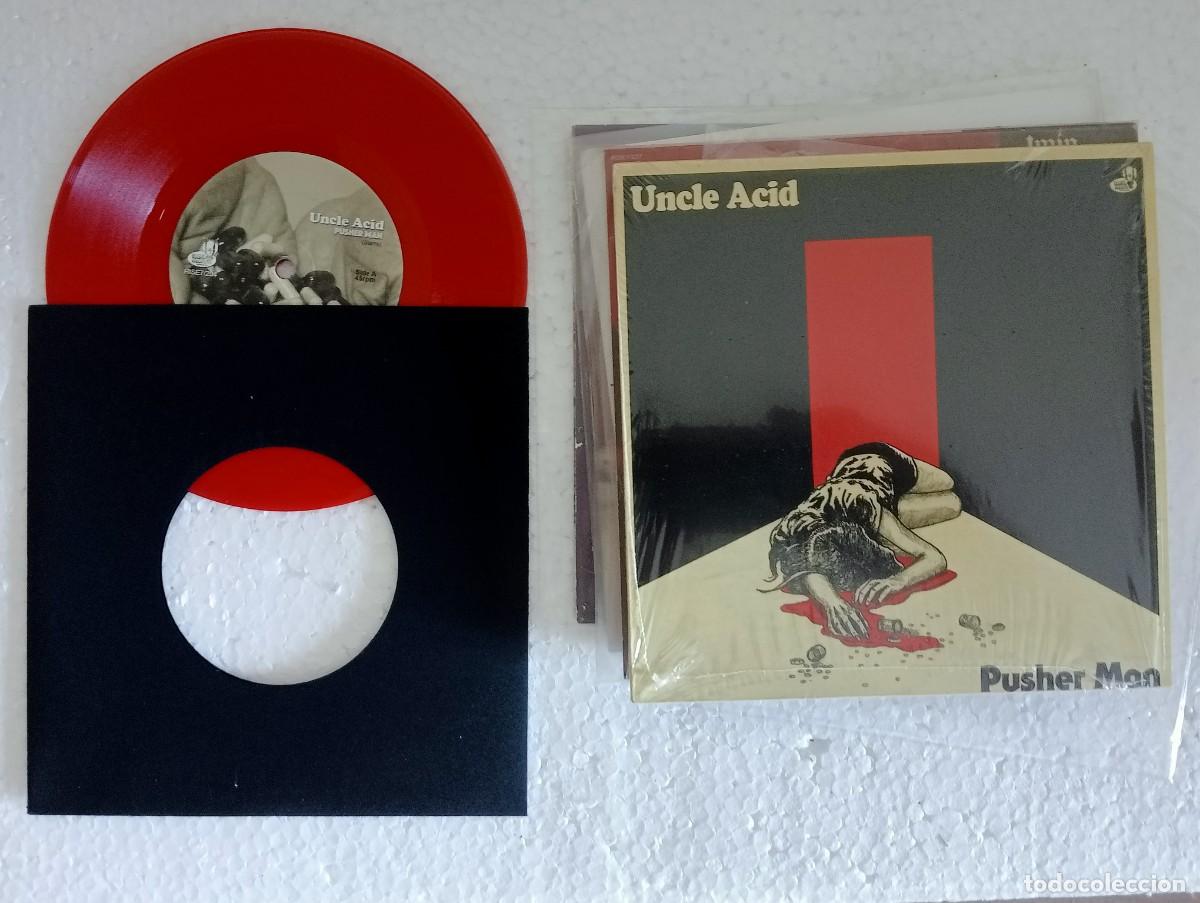 Discos de vinilo: Uncle Acid - Pusher Man (7&rdquo;, Single, Red) 2016 - Foto 2