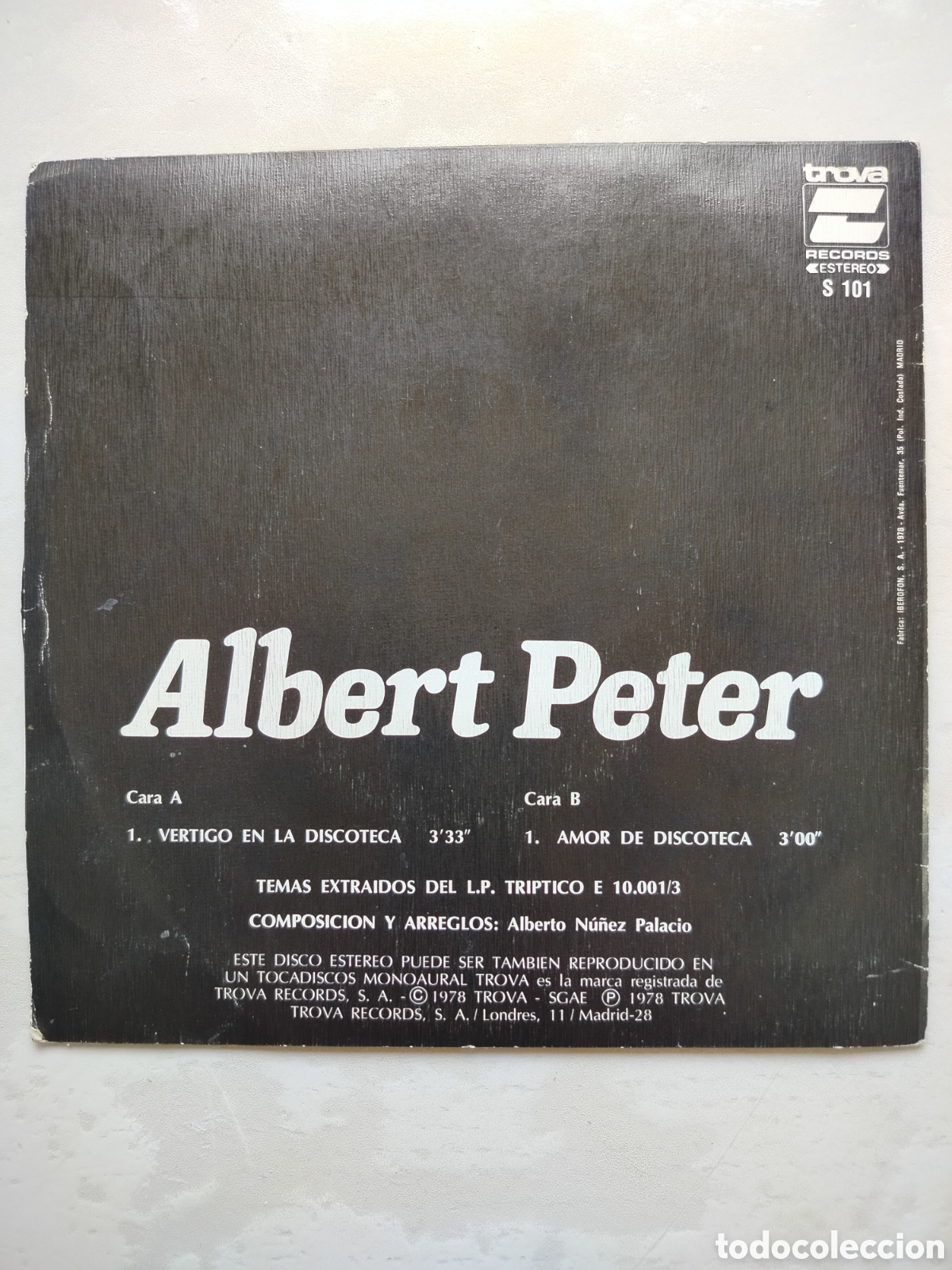 Discos de vinilo: Albert Peter Single 78 - Foto 2