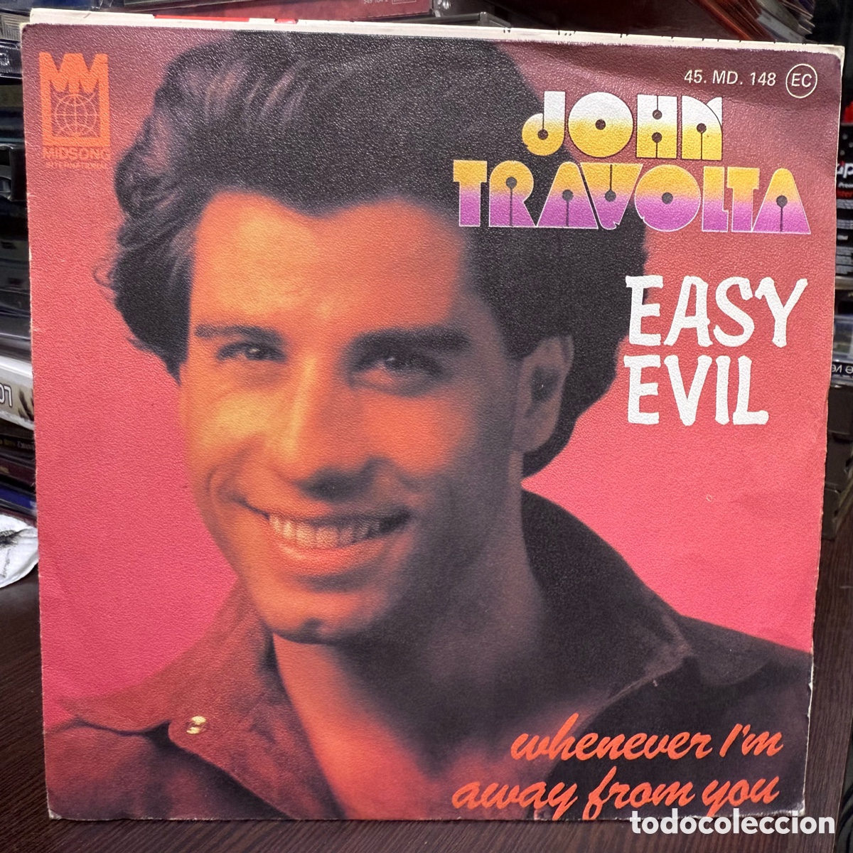 Discos de vinilo: John Travolta - Easy Evil (7&rdquo;, Single) - Foto 1