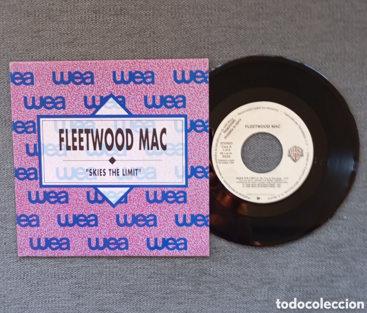 Dischi in vinile: Fleetwood Mac. Skies The Limit. Single 7&rdquo;Promo a doble cara. A&ntilde;o 1990.