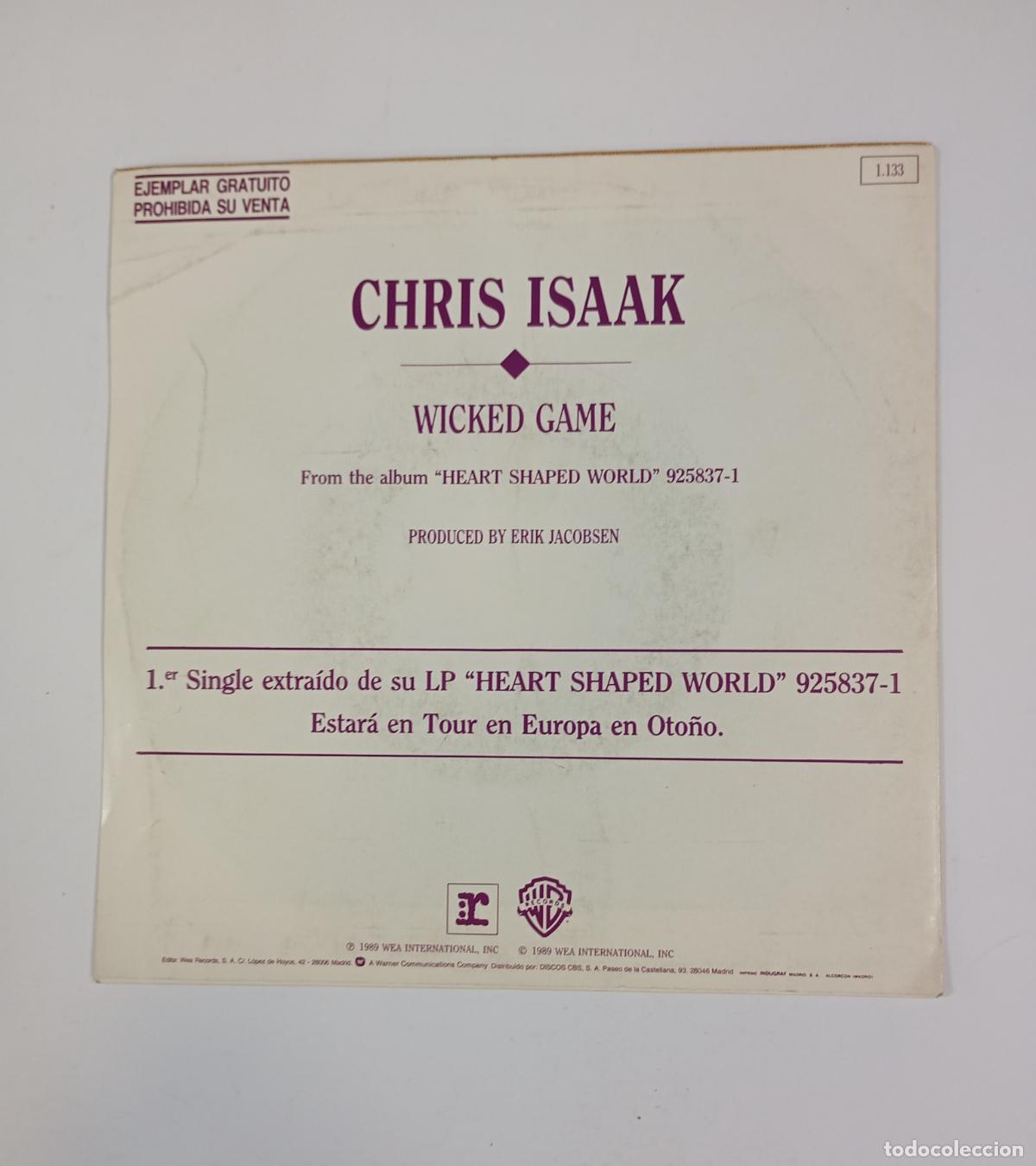 Discos de vinilo: Chris Isaak &ndash; Wicked Game. Single. TDKDS16B - Foto 2