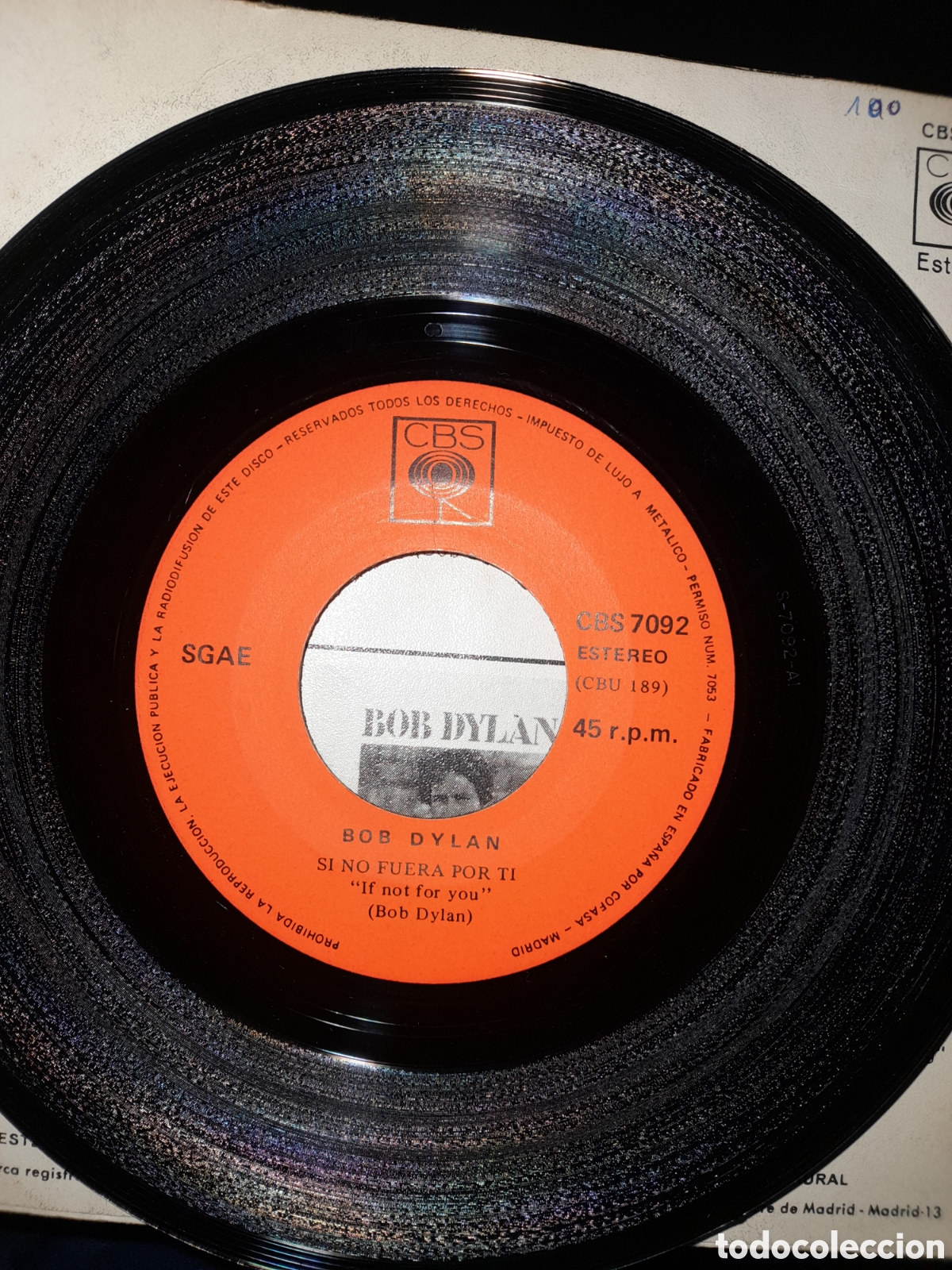 Discos de vinilo: BOB DYLAN - OTRA MA&Ntilde;ANA - SINGLE 7&rdquo;. ESPA&Ntilde;A. CBS - Foto 3