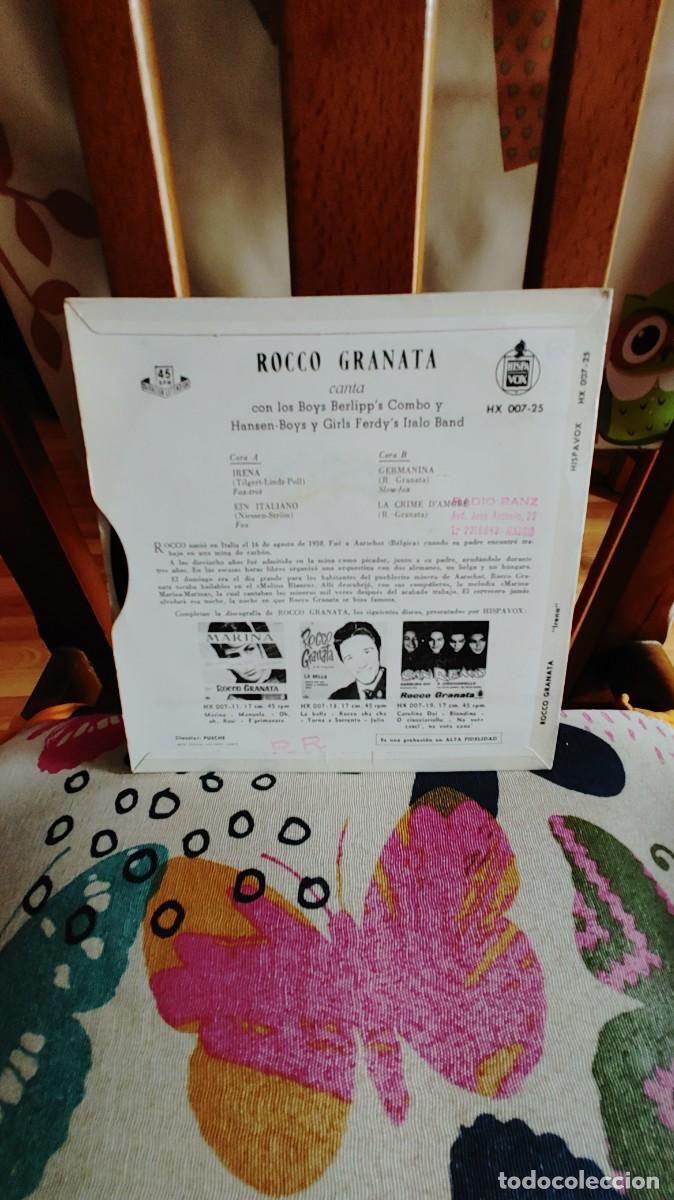 Discos de vinilo: ROCCO GRANATA-EP IRENA +3 - Foto 2