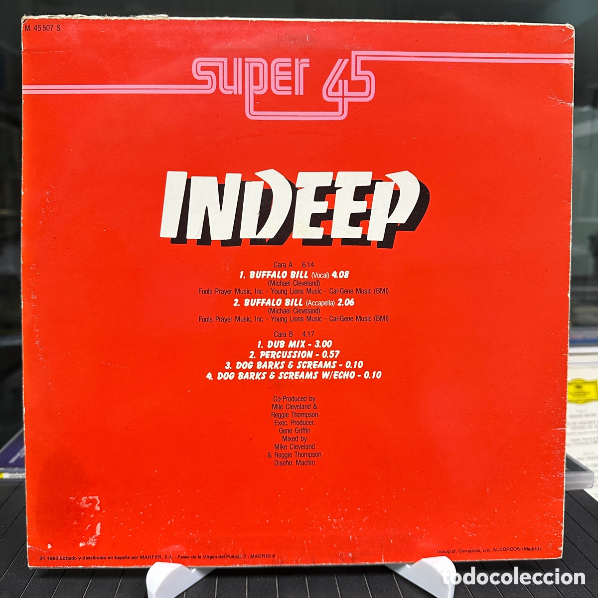 Discos de vinilo: Indeep - Buffalo Bill (12&rdquo;) - Foto 2