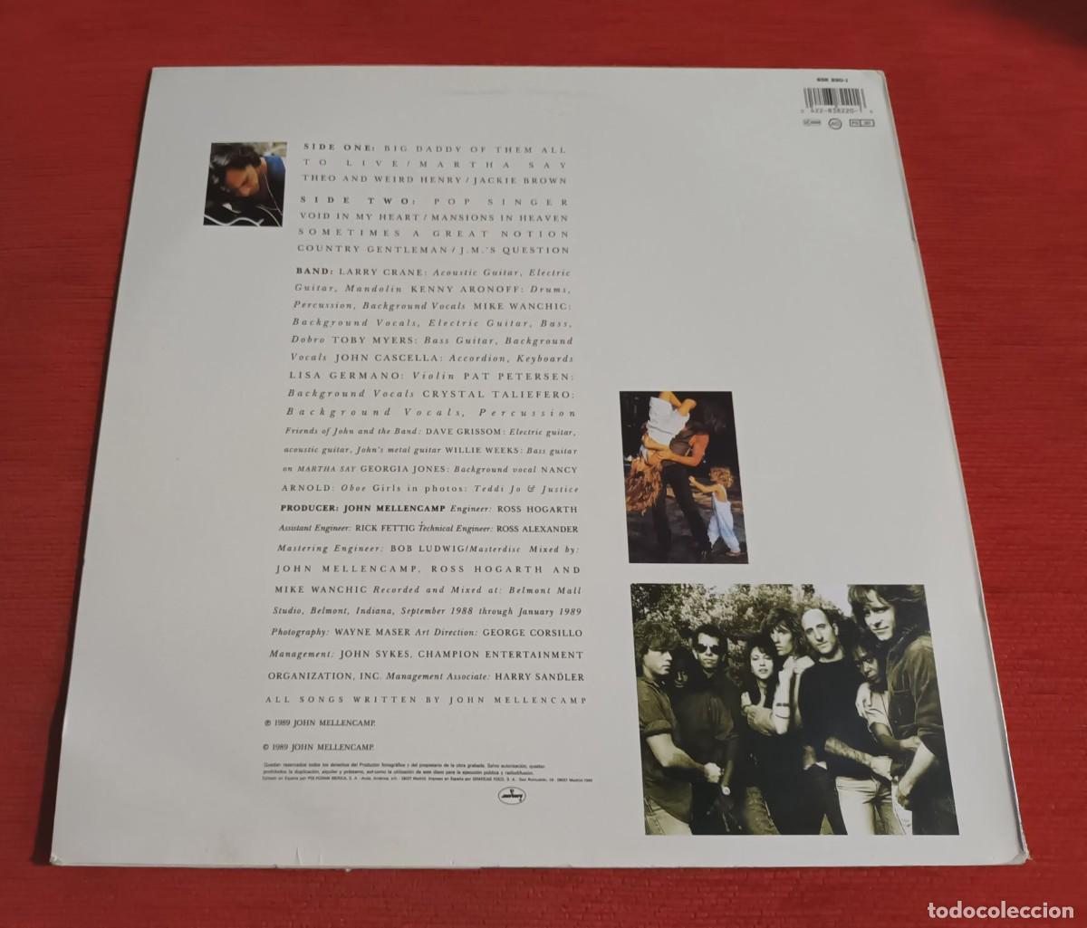 Discos de vinilo: JOHN COUGAR MELLENCAMP - BIG DADDY - LP - Foto 2