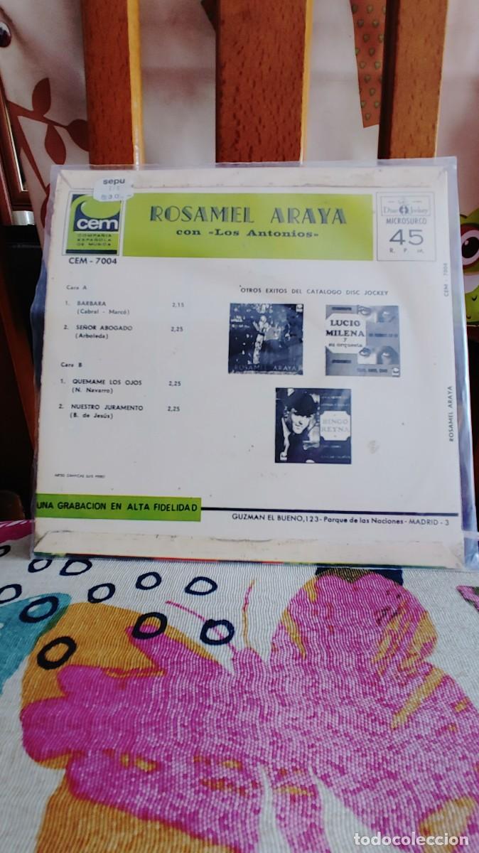 Discos de vinilo: ROSAMEL ARAYA-EP BARBARA +3 - Foto 2