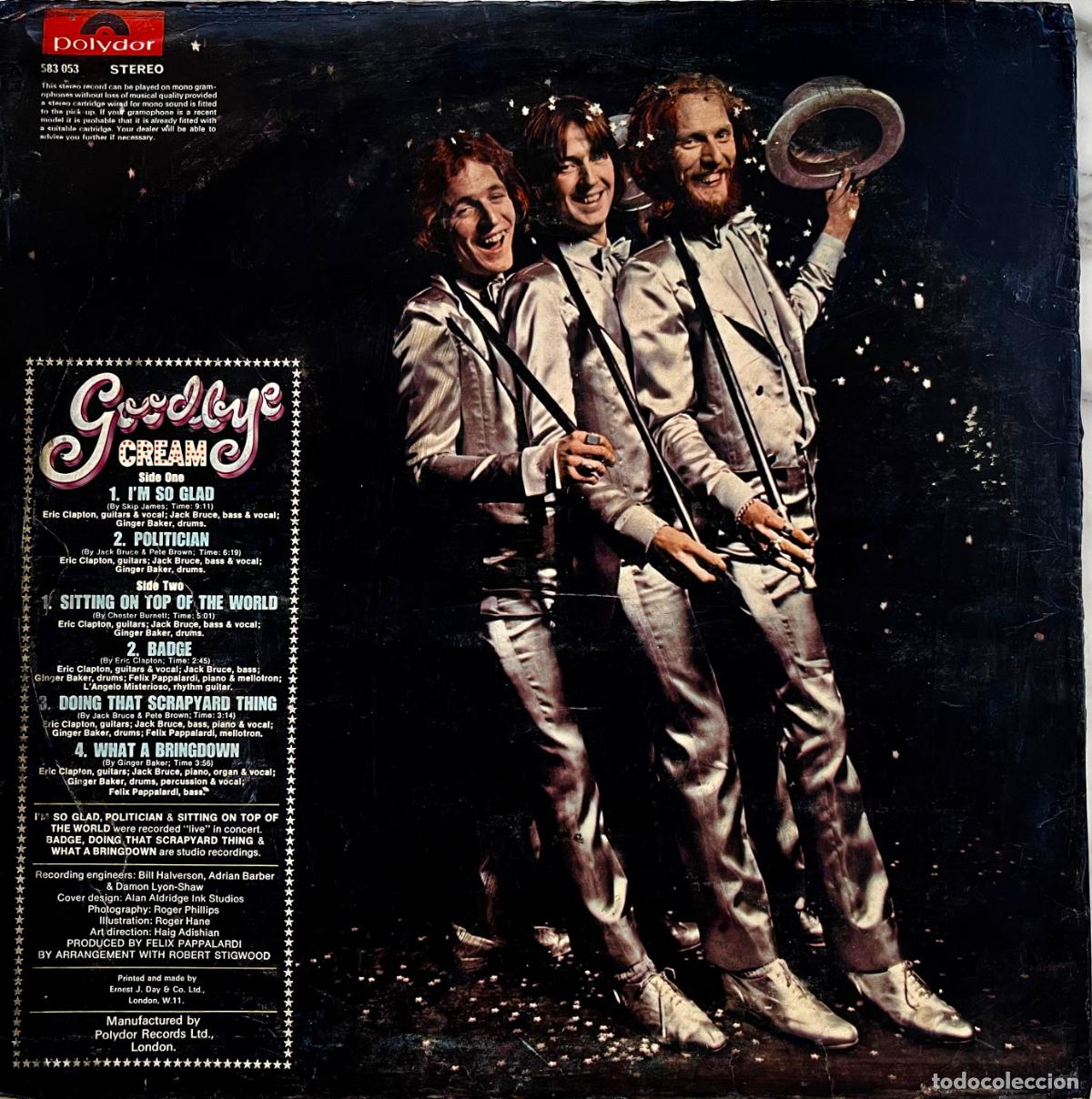 Discos de vinilo: CREAM. GOODBYE. LP ORIGINAL UK 1969 - Foto 2