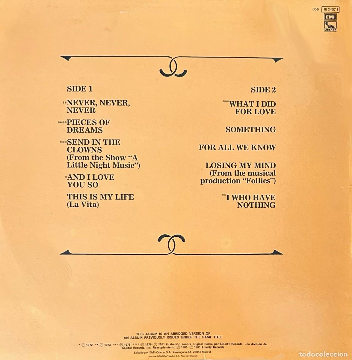 Discos de vinilo: Vinilo Shirley Bassey. Grandes &eacute;xitos - Foto 6