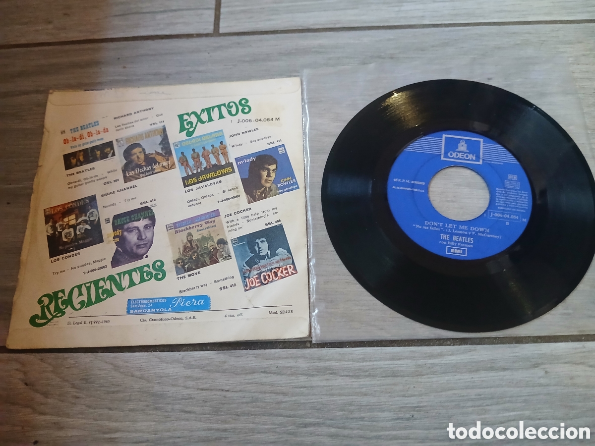 Discos de vinilo: THE BEATLES - GET BACK / DONT LET ME DOWN - SPAIN - ODEON - L - - Foto 2
