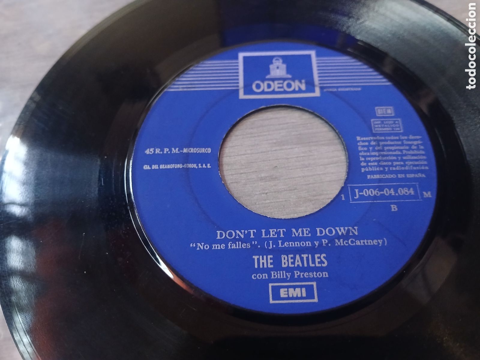 Discos de vinilo: THE BEATLES - GET BACK / DONT LET ME DOWN - SPAIN - ODEON - L - - Foto 3