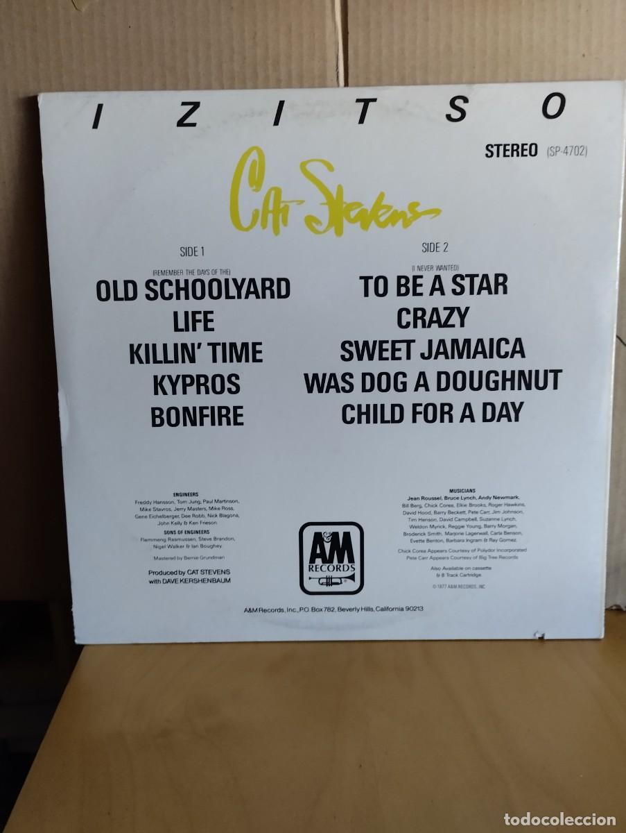 Discos de vinilo: CAT STEVENS ------ IZITSO - Foto 2
