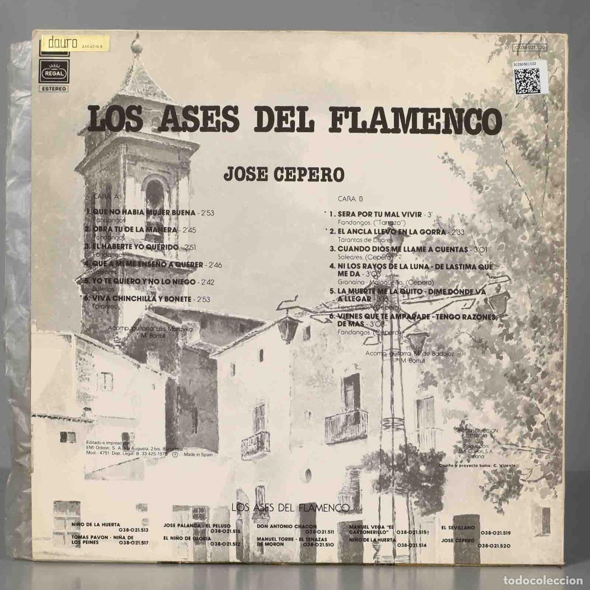 Discos de vinilo: LP. Jose Cepero &ndash; Los Ases Del Flamenco - Foto 2