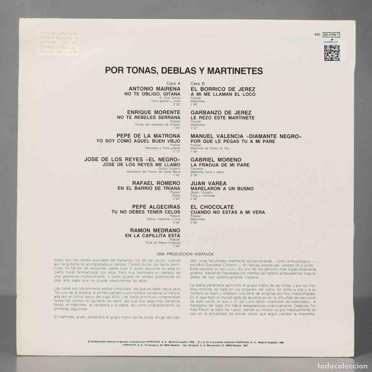 Discos de vinilo: LP. Various &ndash; Por Tonas, Deblas Y Martinetes - Foto 2