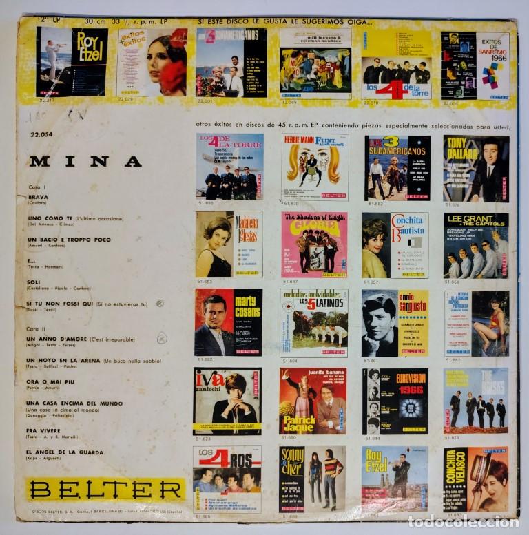 Discos de vinilo: Mina. Studio Uno 66. Belter, Spain 1966 LP (22.054) - Foto 2