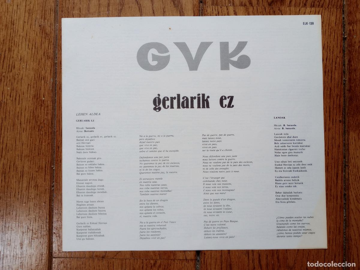 Discos de vinilo: Guk - gerlarik ez - Guk - Foto 3