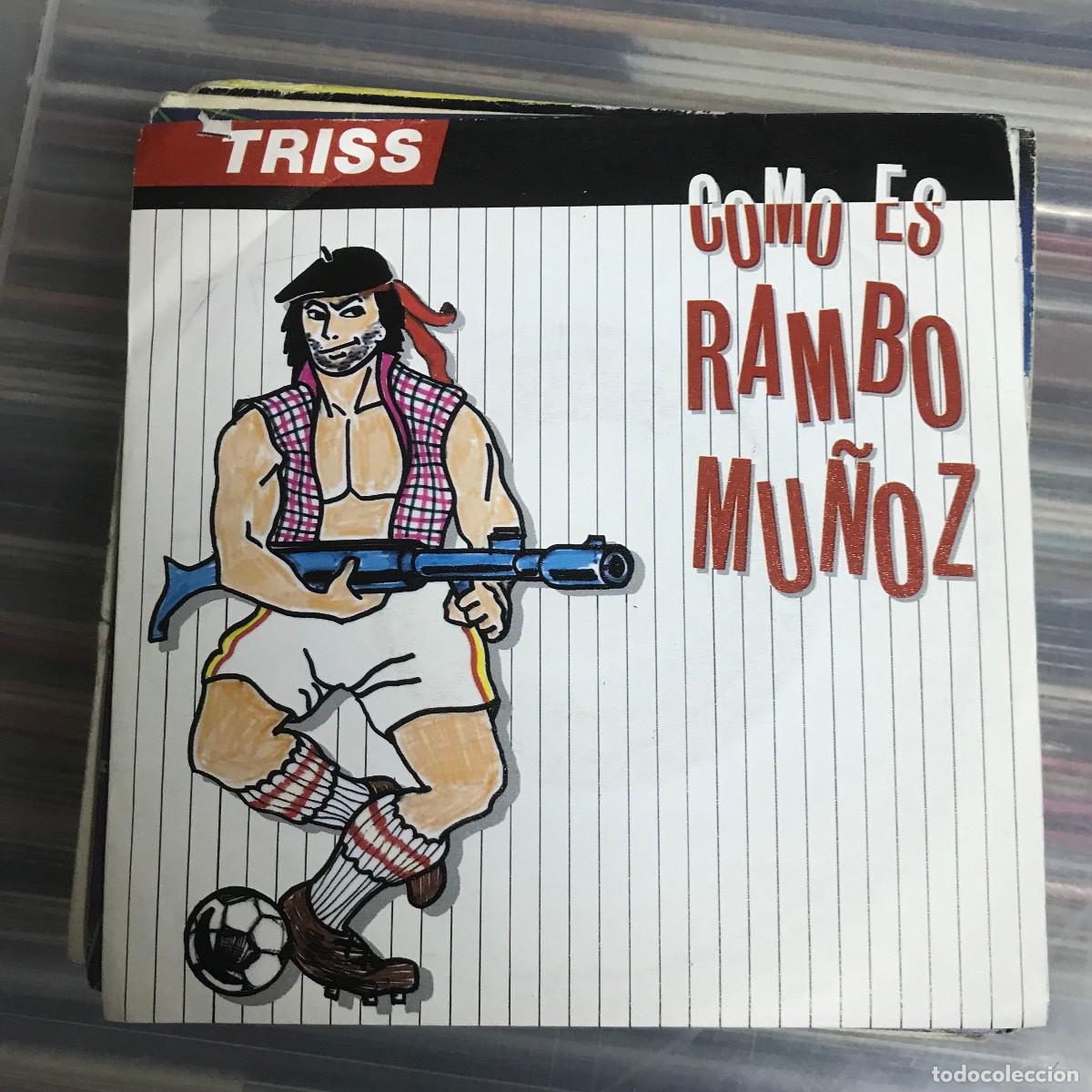 Discos de vinilo: TRISS - C&Oacute;MO ES RAMBO MU&Ntilde;OZ - 7&rdquo; SINGLE HISPAVOX 1986 - Foto 1