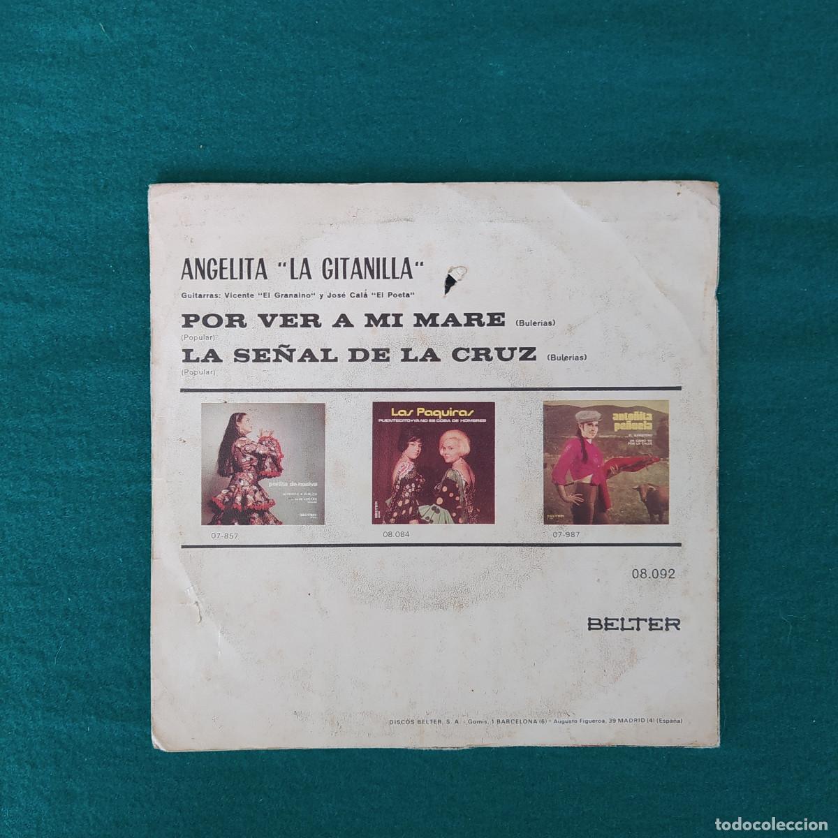 Discos de vinilo: Angelita &rdquo;La Gitanilla&rdquo; &ndash; Por Ver A Mi Mare - Foto 2