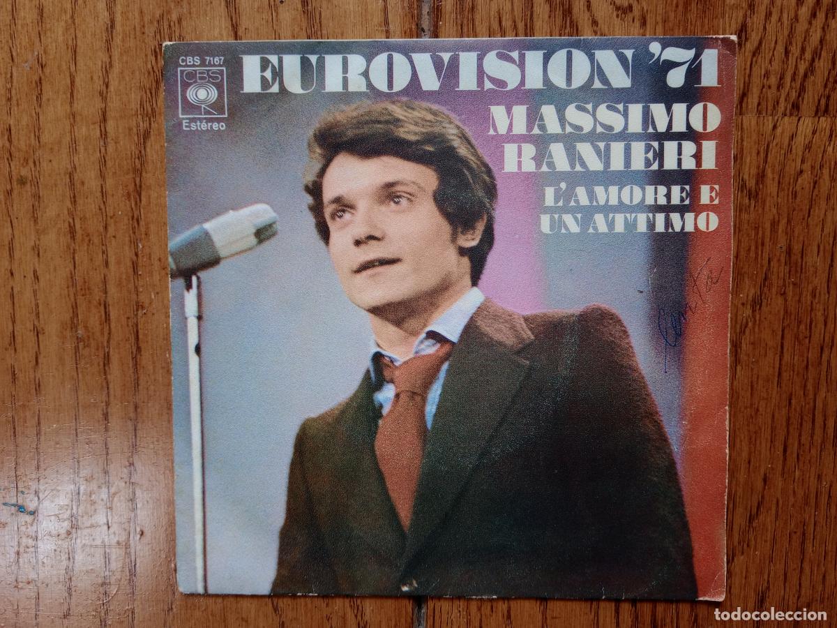 Discos de vinilo: Massimo Ranieri - Eurovision71 - lamore e un attimo + A Luc&iacute;a - Foto 1