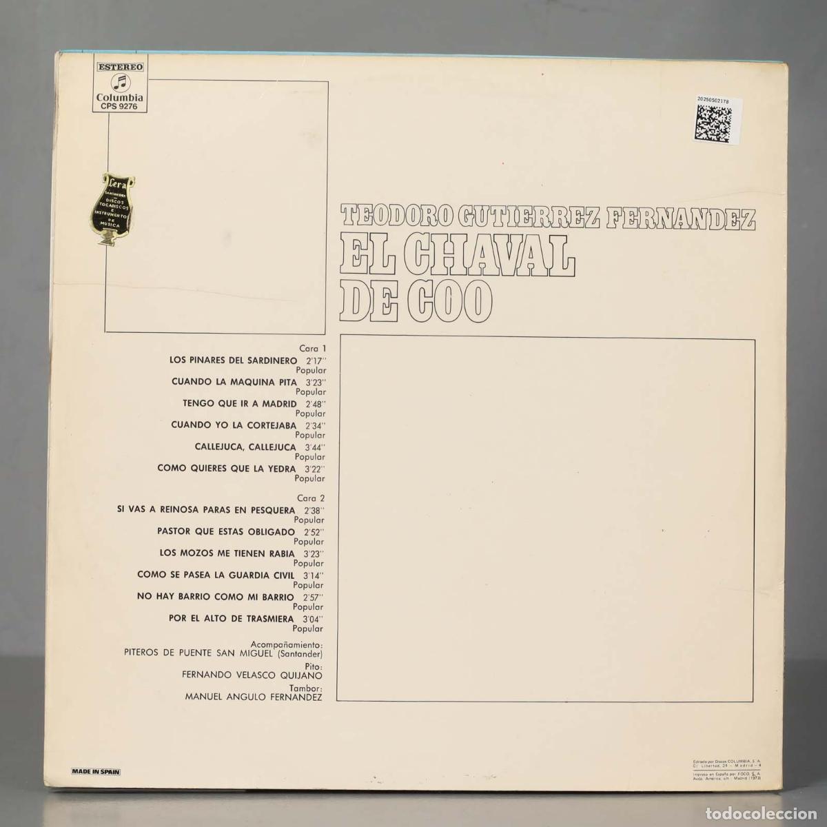 Discos de vinilo: LP. EL CHAVAL DE COO TEODORO GUTIERREZ - Foto 2