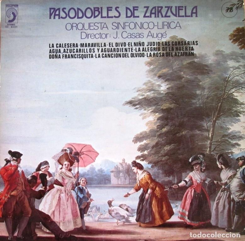 Discos de vinilo: ORQUESTA SINF&Oacute;NICO-L&Iacute;RICA - Pasodobles de Zarzuela. LP, edici&oacute;n espa&ntilde;ola 12&rdquo; 1972. VG+