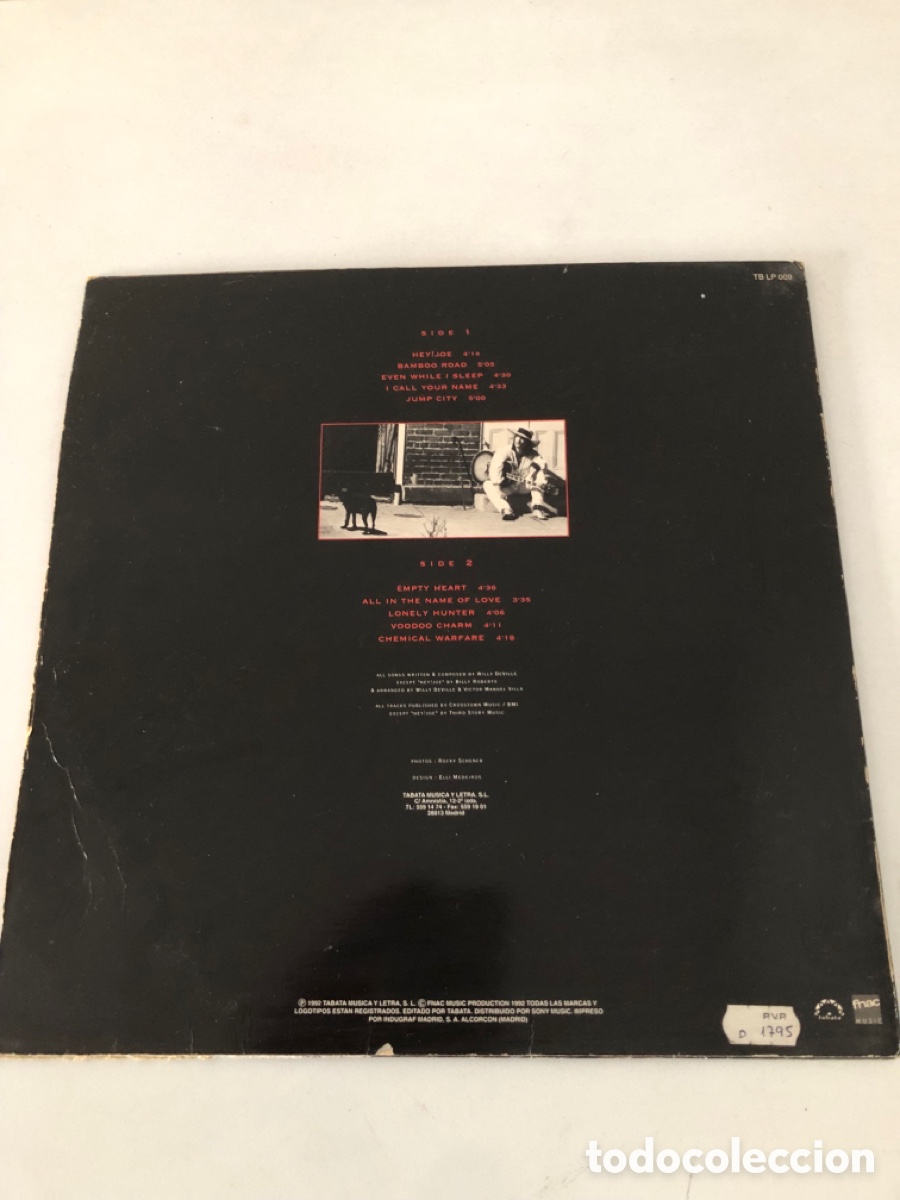 Discos de vinilo: Willy Deville Backstreets Of Desir&eacute; Lp - Foto 5