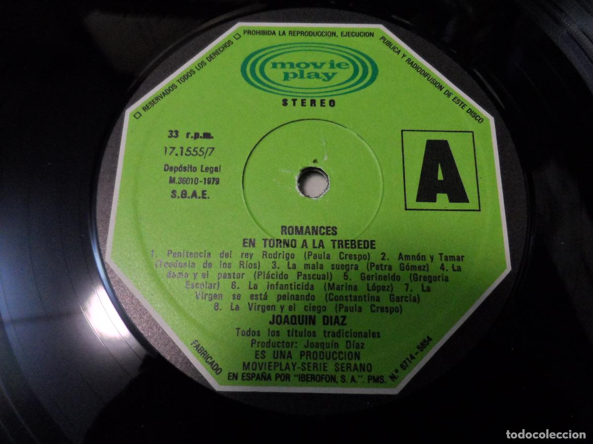 Discos de vinilo: Joaquin Diaz - Romances en Torno a la Trebede (SPAIN 1979) - Foto 3
