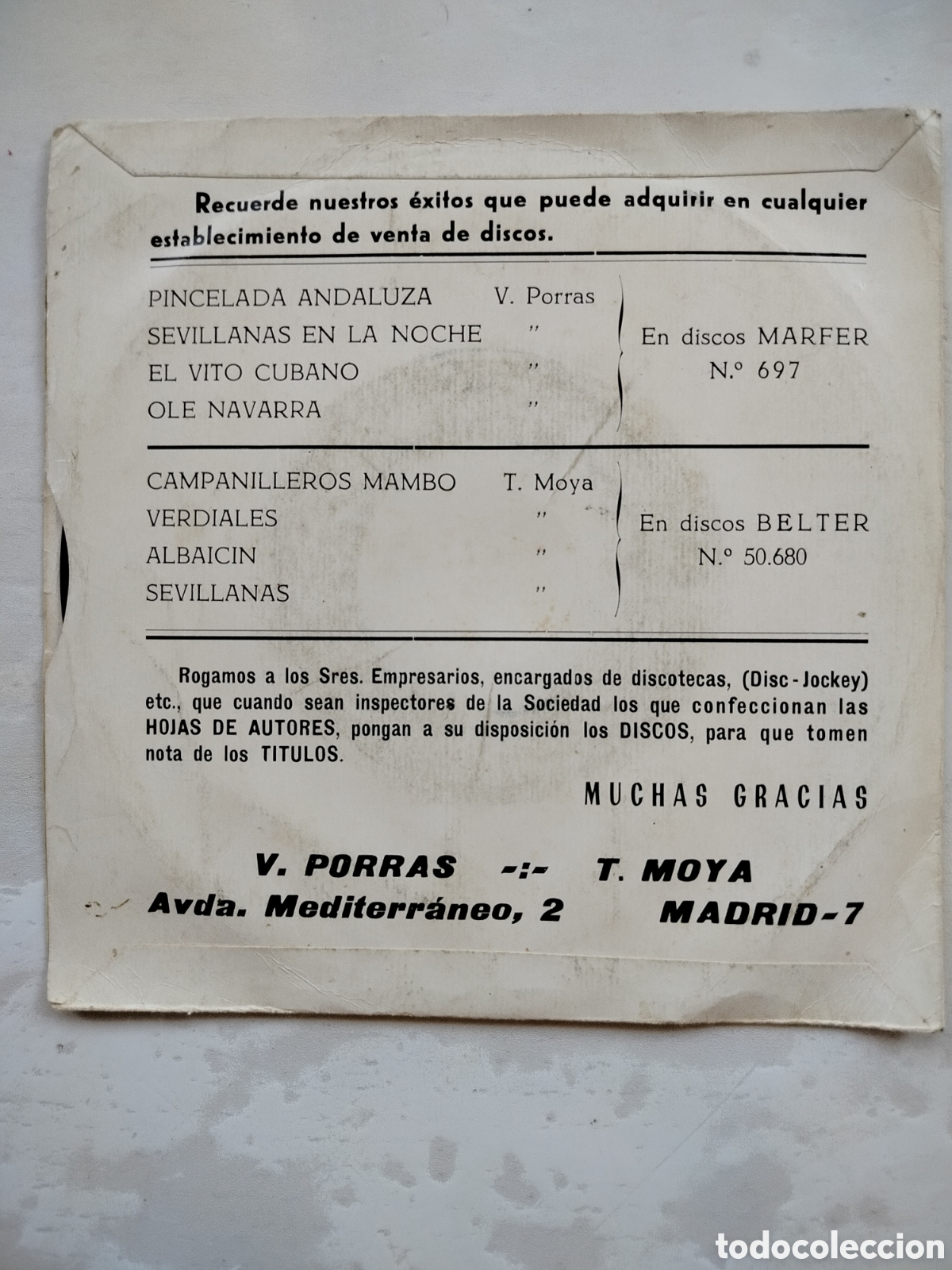 Discos de vinilo: Olivino Conjunto EP 1972 - Foto 2