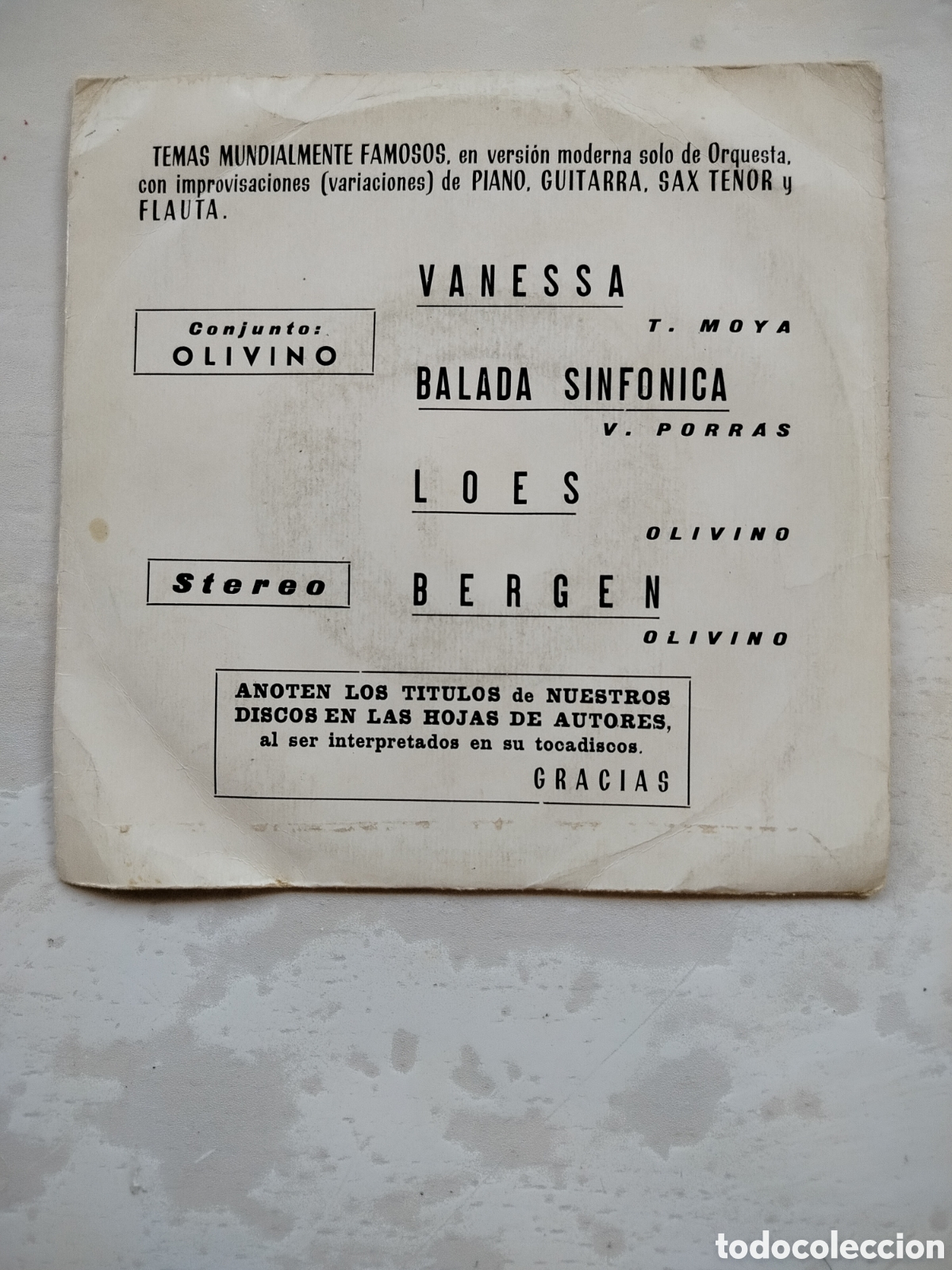 Discos de vinilo: Olivino Conjunto EP 1972 - Foto 1