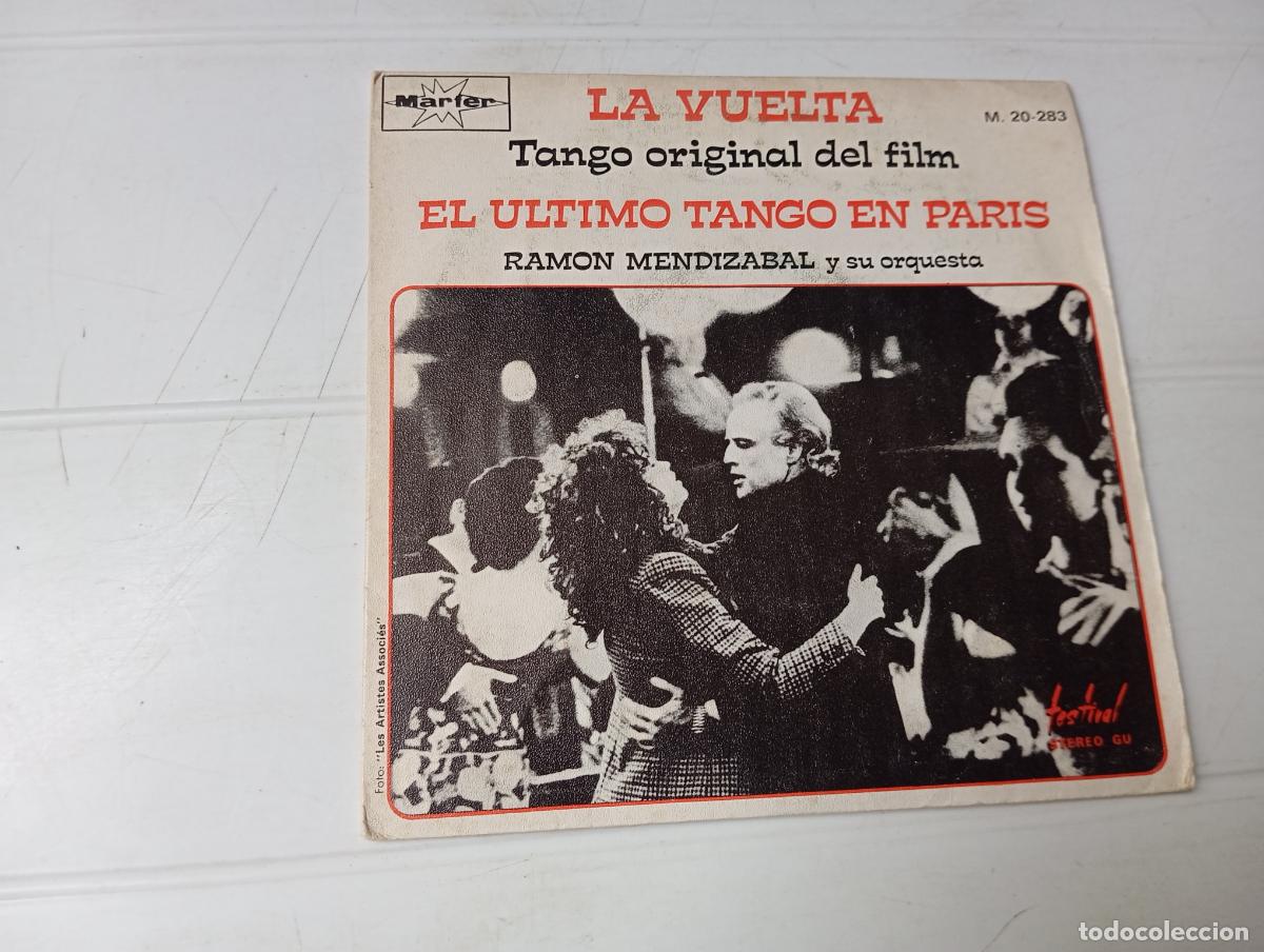 Discos de vinilo: SINGLE RAM&Oacute;N MENDIZABAL - EL &Uacute;LTIMO TANGO EN PARIS - Foto 1