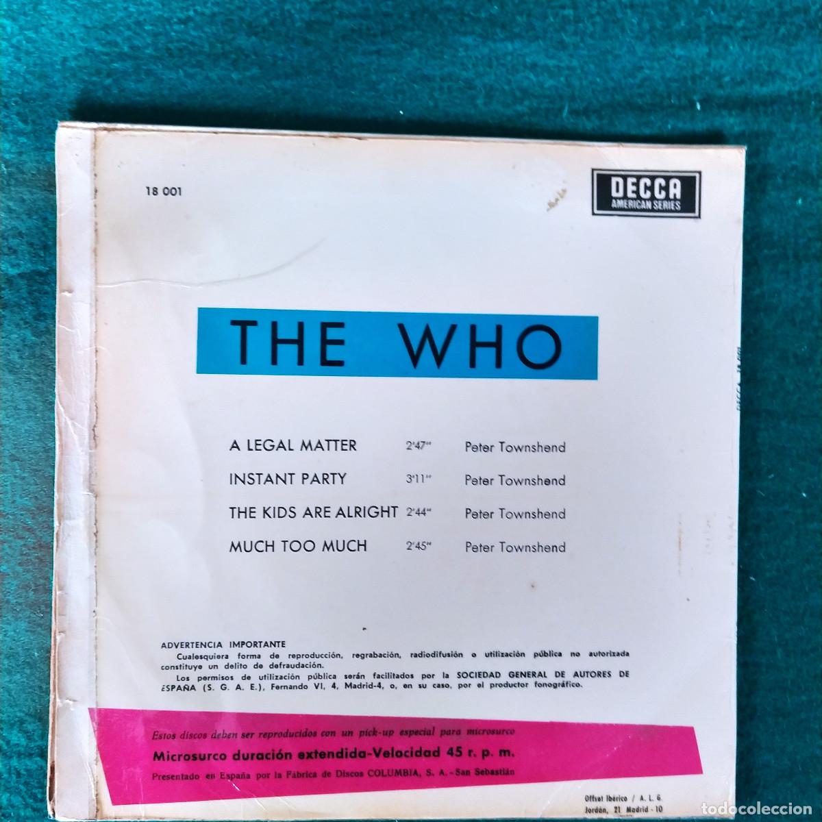 Discos de vinilo: The Who &ndash; A Legal Matter - Foto 2