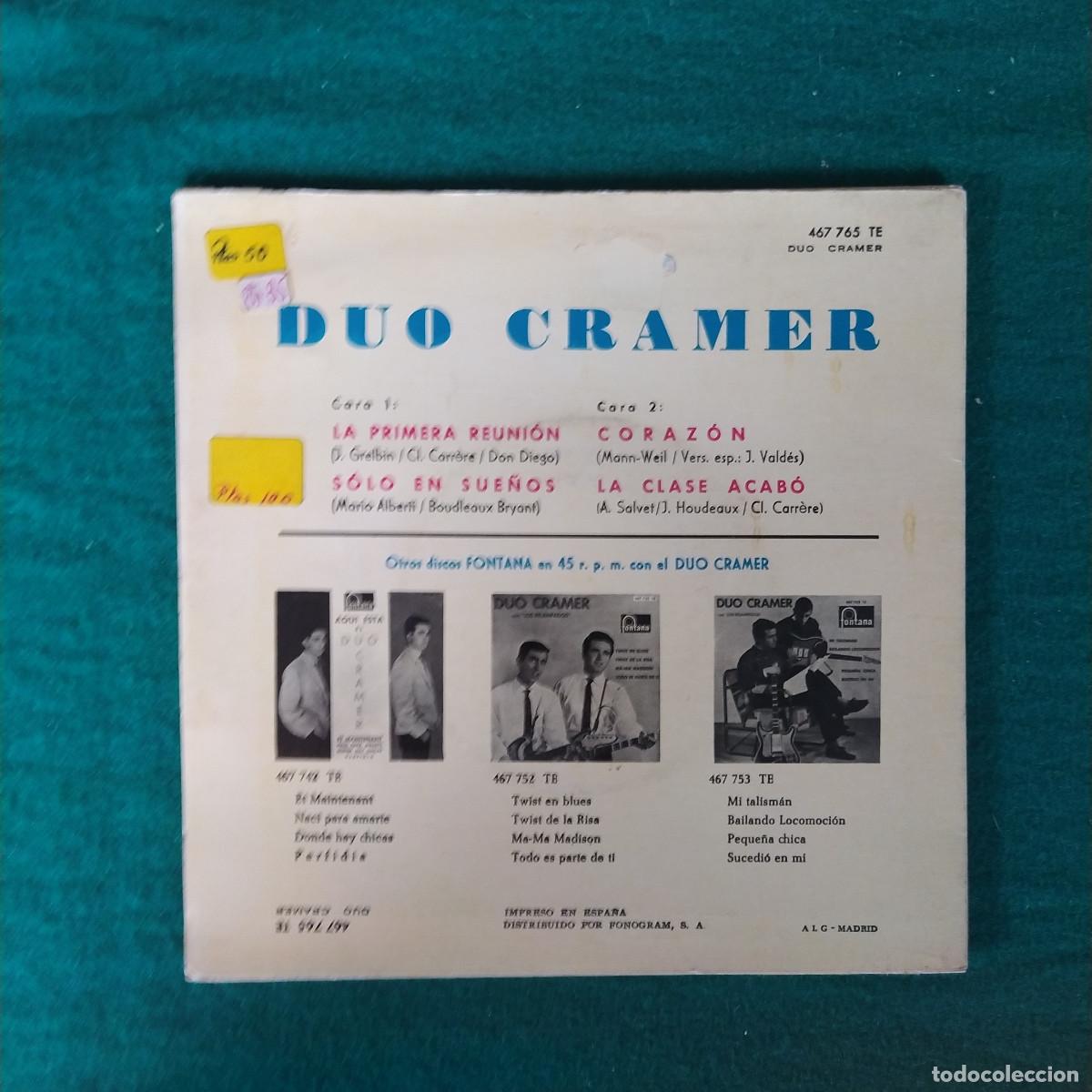 Discos de vinilo: D&uacute;o Cramer &ndash; La Primera Reunion - Foto 2