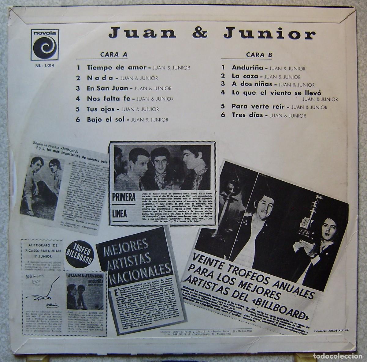 Discos de vinilo: JUAN Y JUNIOR......ORIGINAL 1969...ESCASO - Foto 2