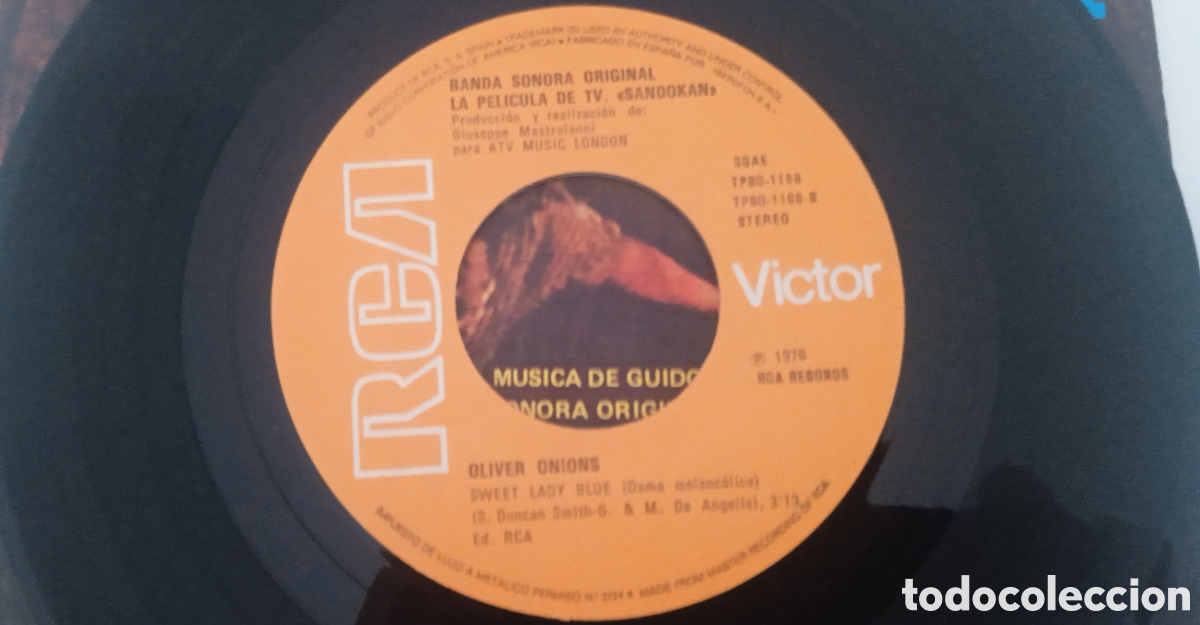 Discos de vinilo: OLIVER ONIONS - Sandokan (1976) single BSO - Foto 4