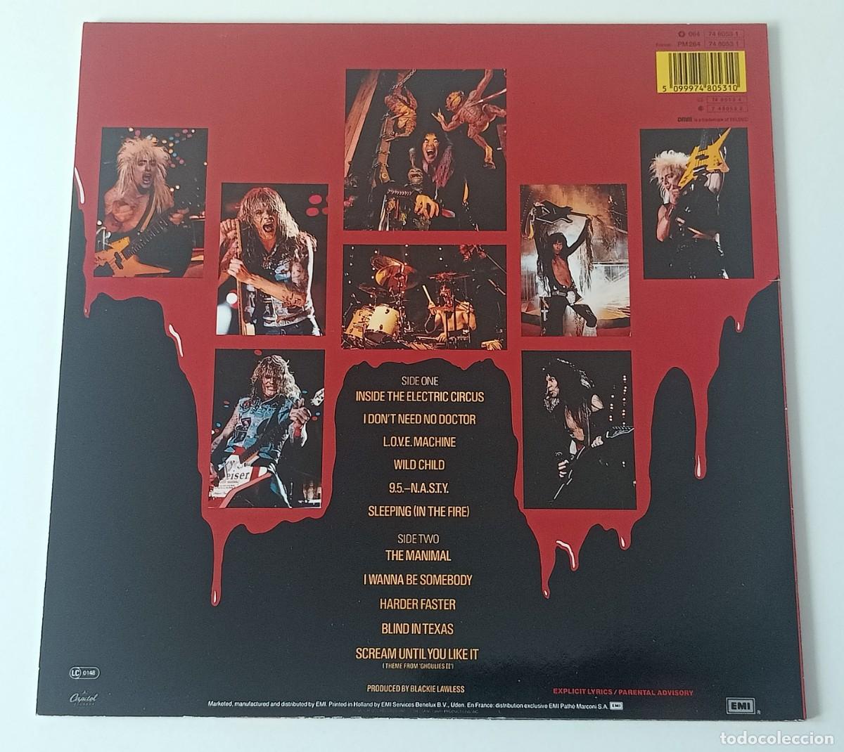Discos de vinilo: LP W.A.S.P. - LIVE... IN THE RAW - Foto 2
