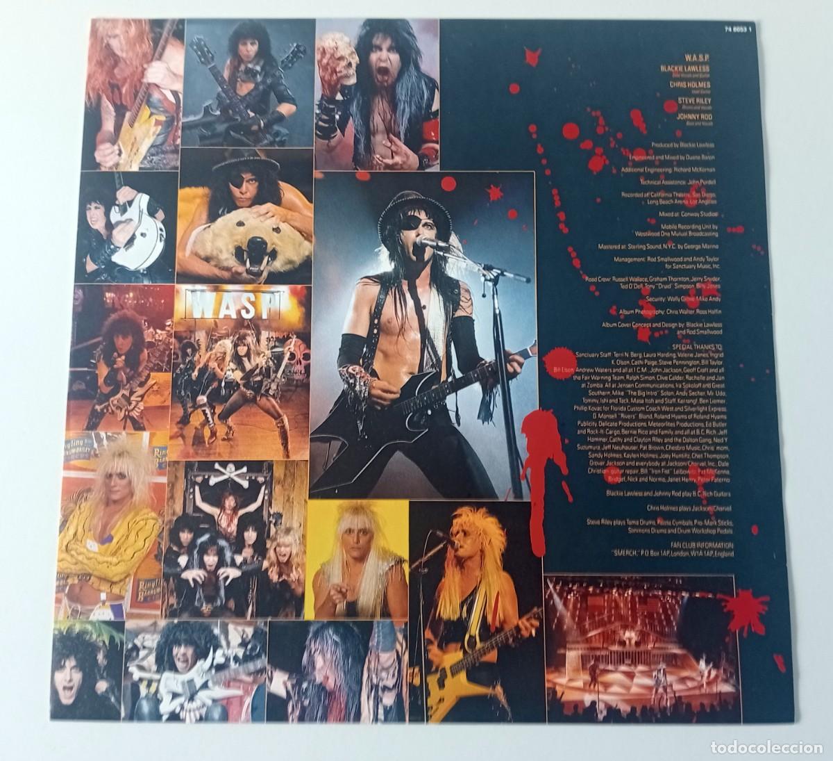 Discos de vinilo: LP W.A.S.P. - LIVE... IN THE RAW - Foto 5