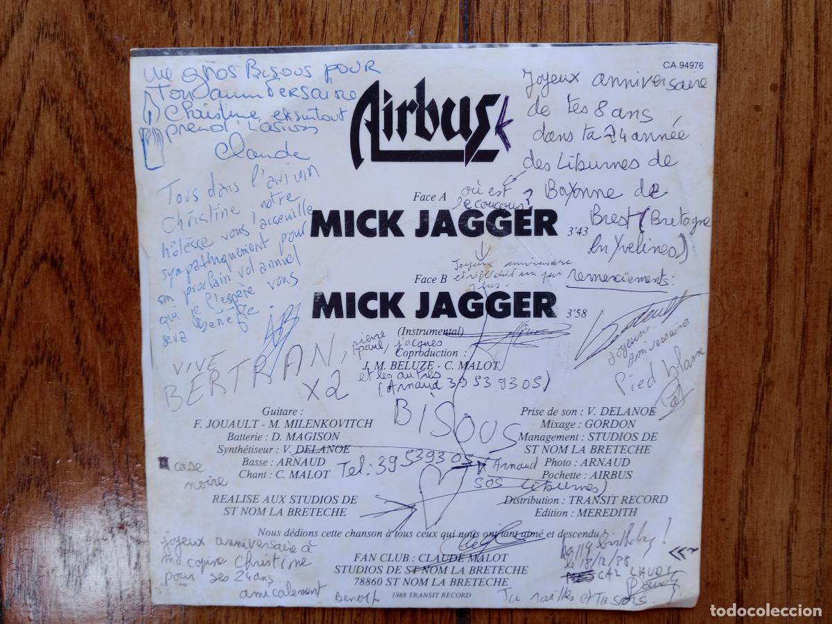 Discos de vinilo: Airbus - Mick Jagger + Mick Jagger (instrumental) - Foto 2