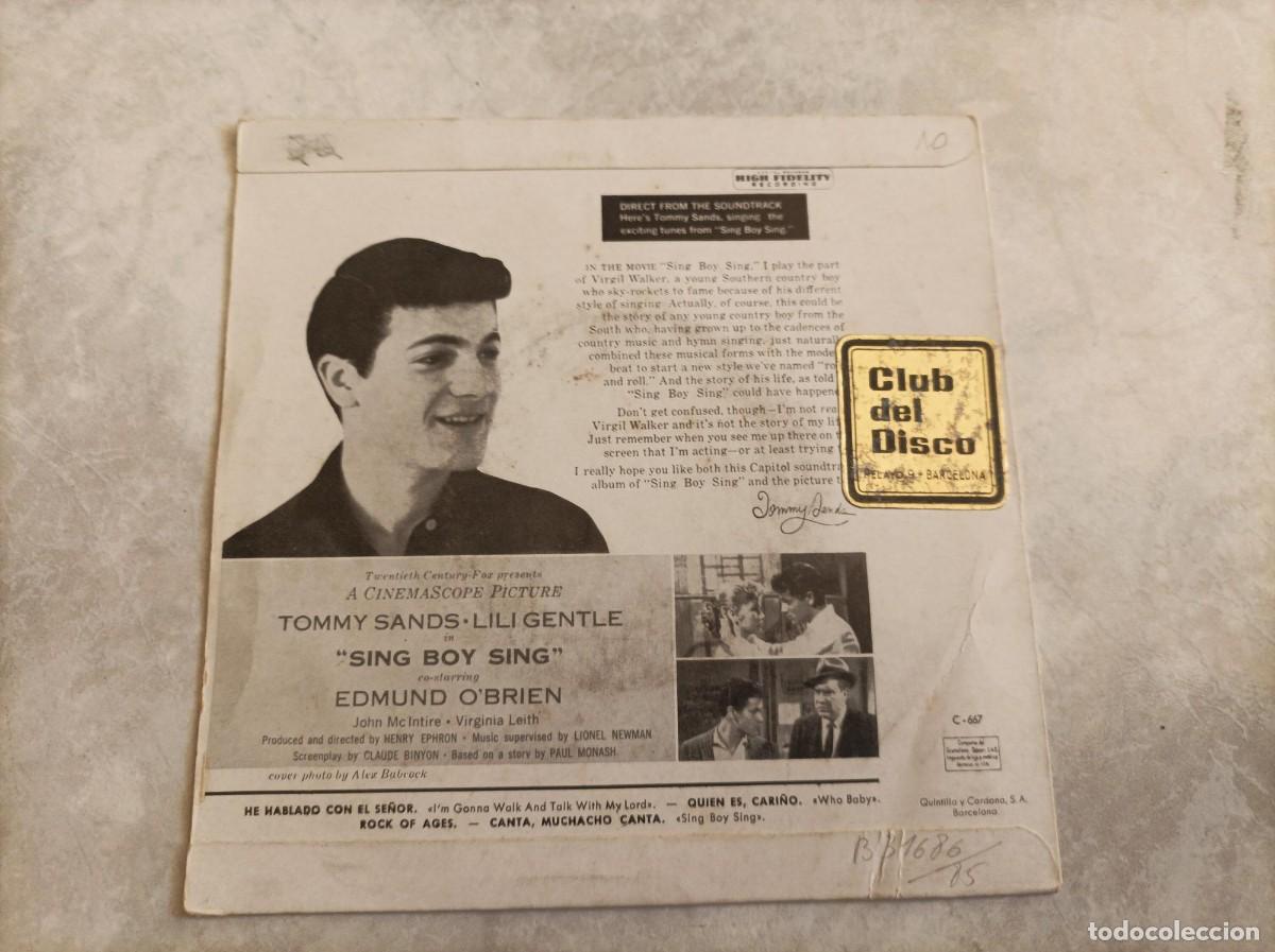 Discos de vinilo: Tommy Sands ep sing boy sing - Foto 3