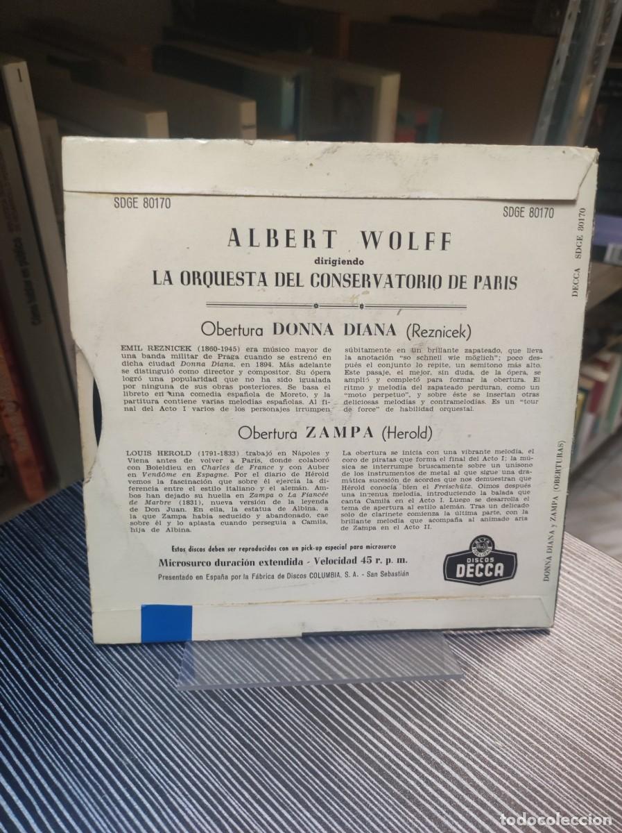 Discos de vinilo: ALBERT WOLFE CONDUCTING THE PARIS CONSERVATION ORCHESTRA - Foto 2