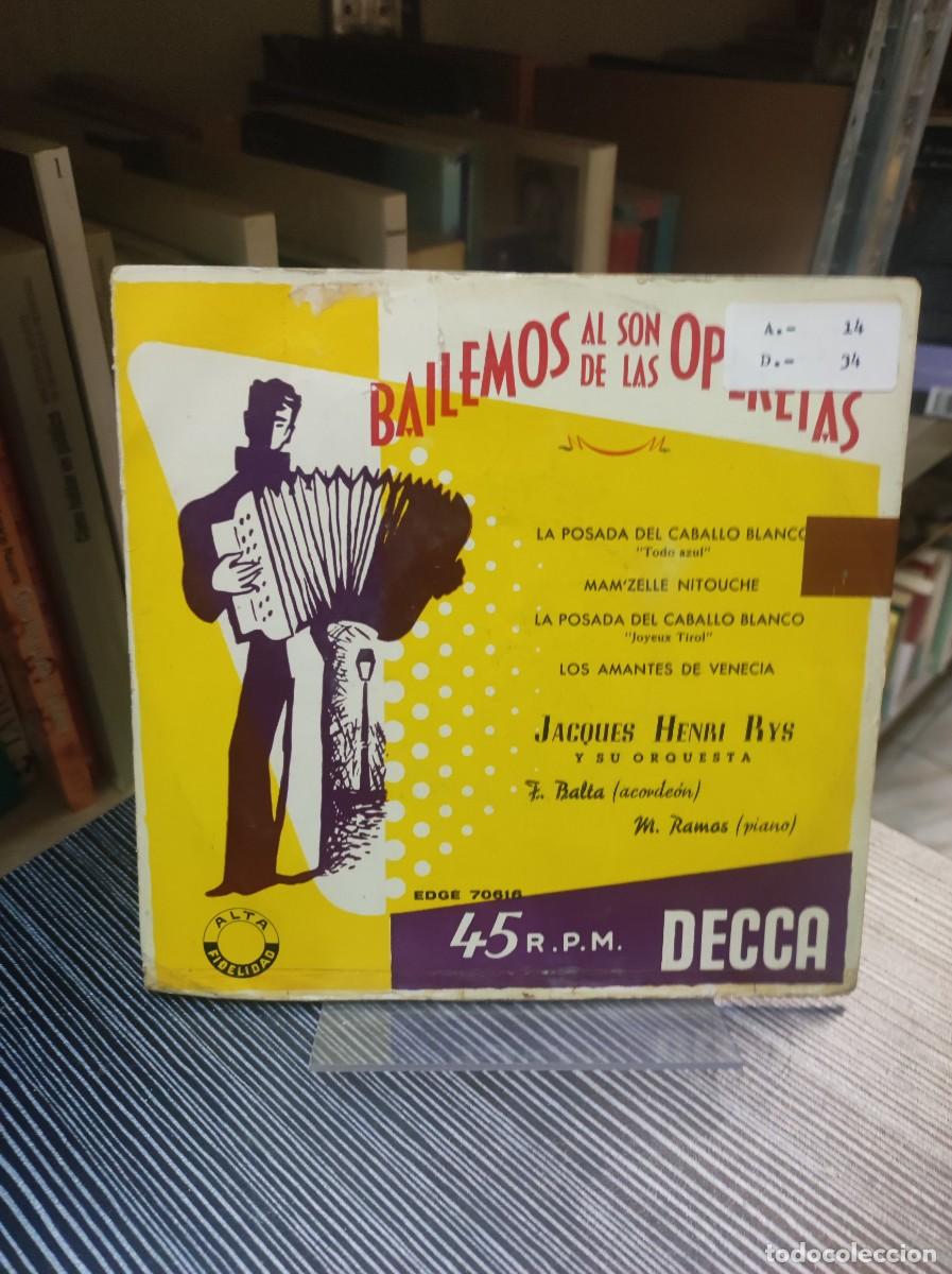 Discos de vinilo: BAILEMOS AL SON DE LAS OPERETAS JACQUES HENRI RYS - Foto 1