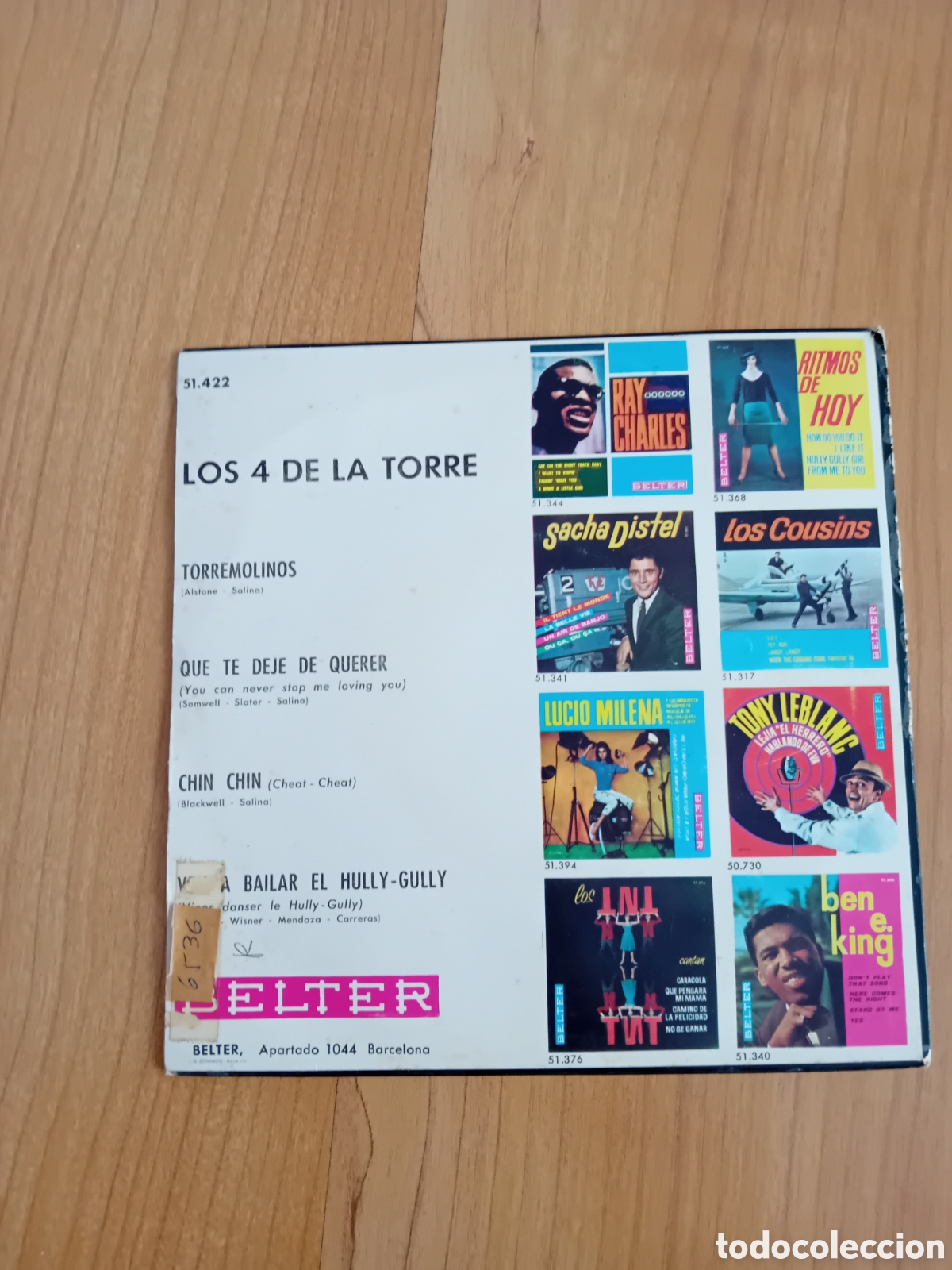 Discos de vinilo: LOS 4 DE LA TORRE. TORREMOLINOS. VEN A BAILAR - Foto 2
