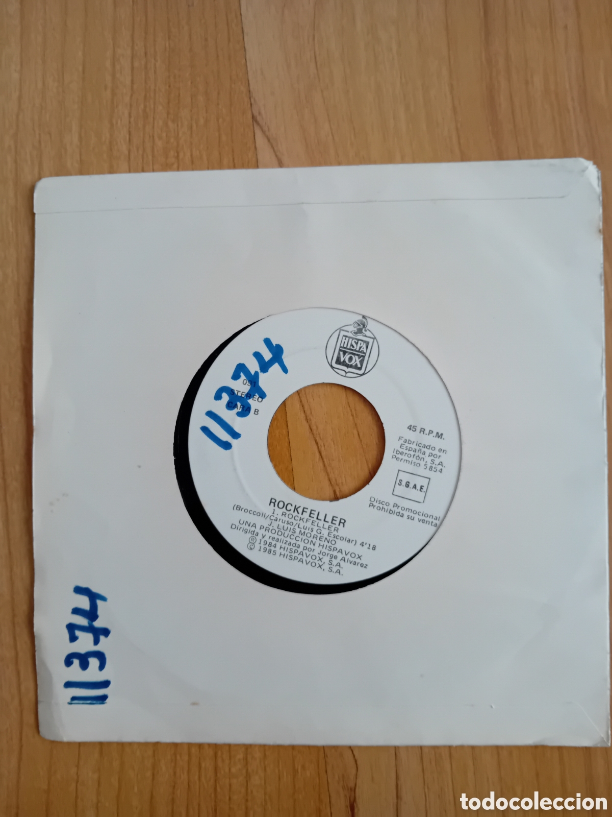 Discos de vinilo: ROCKEFELLER. ROCKEFELLER. JOSE LUIS MORENO - Foto 2