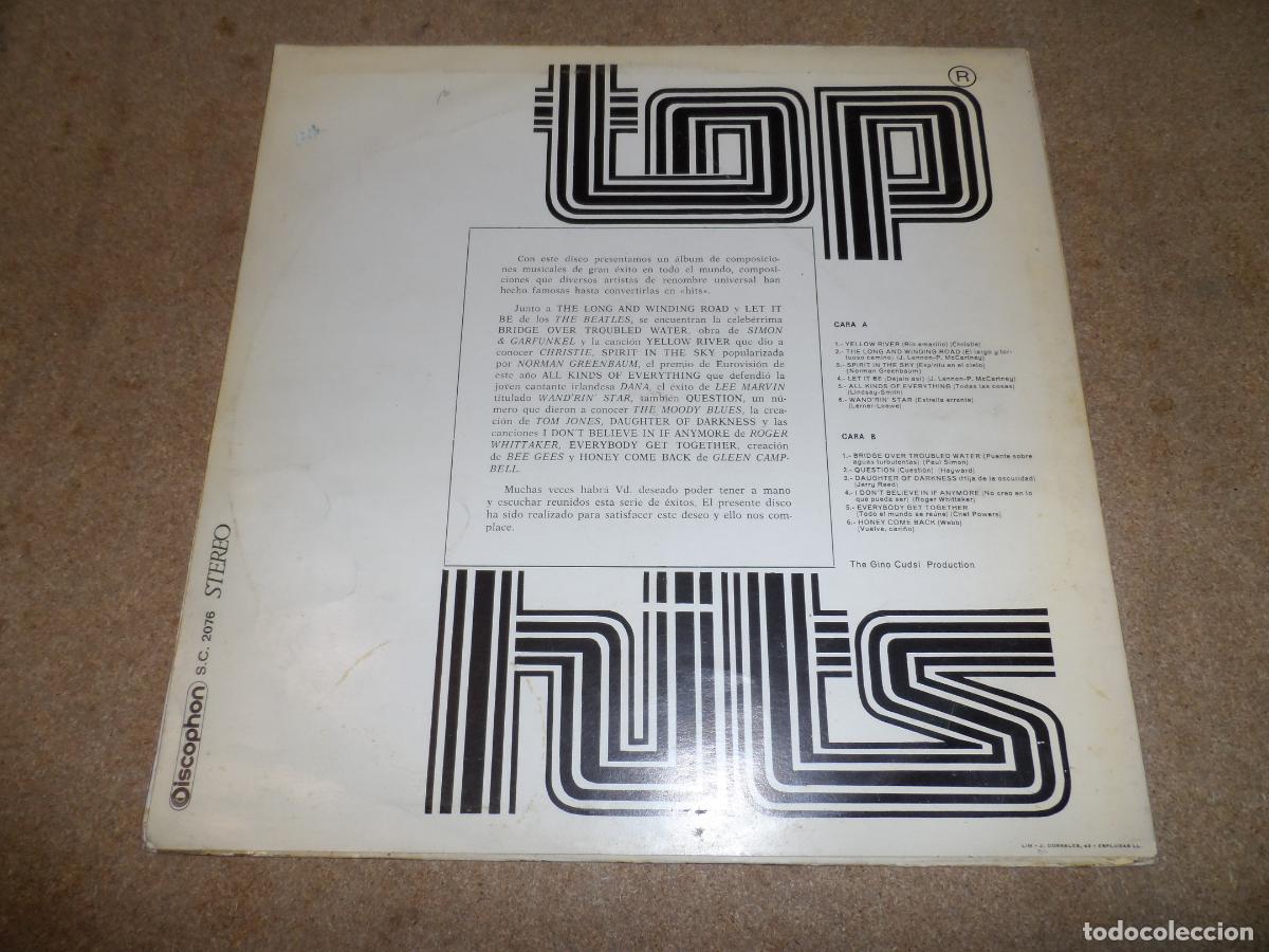 Discos de vinilo: Top Hits - RECOPILATORIO (SPAIN 1970) - Foto 2