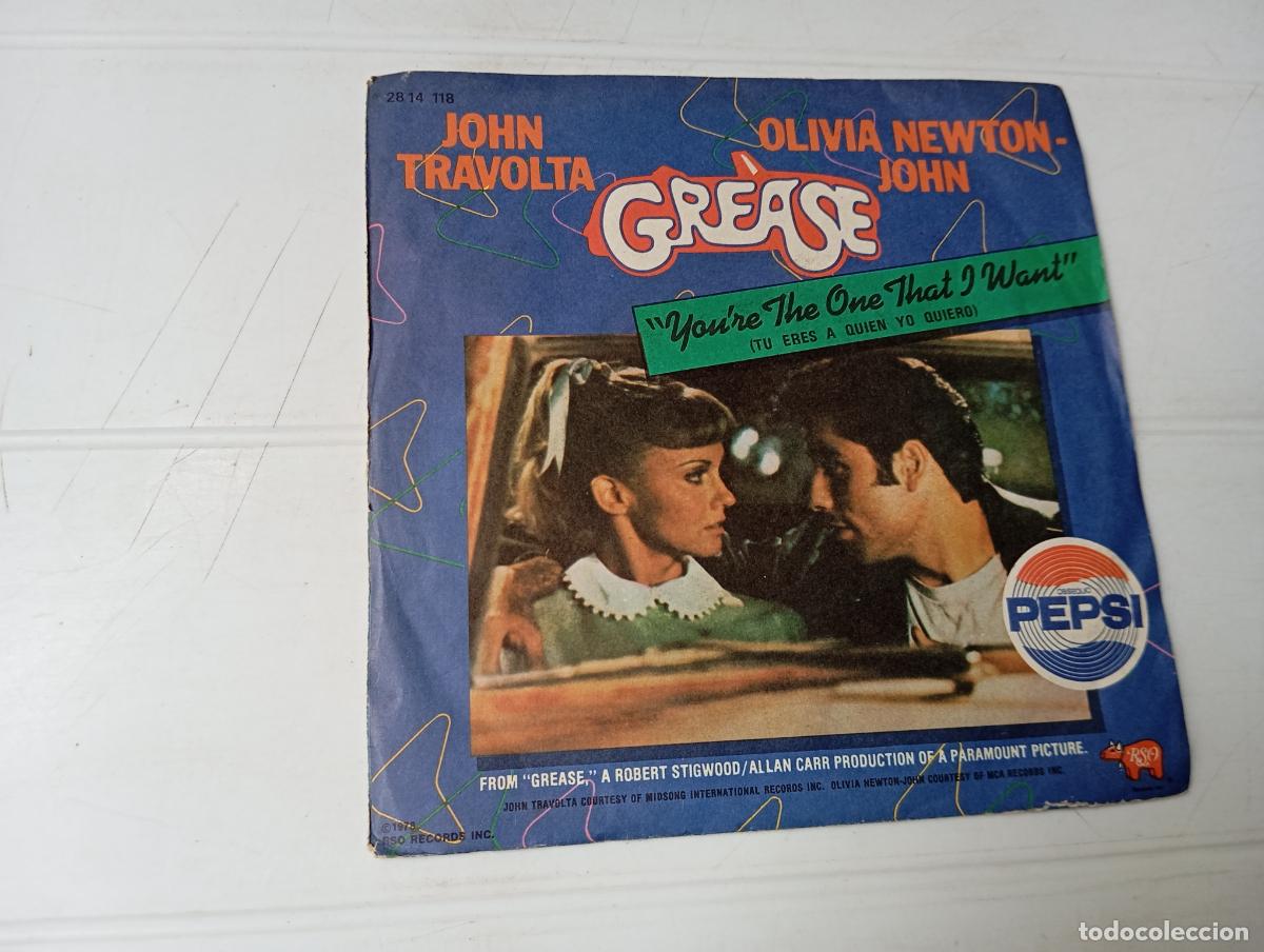 Discos de vinilo: SINGLE JOHN TRAVOLTA - GREASE (PROMO) - Foto 1
